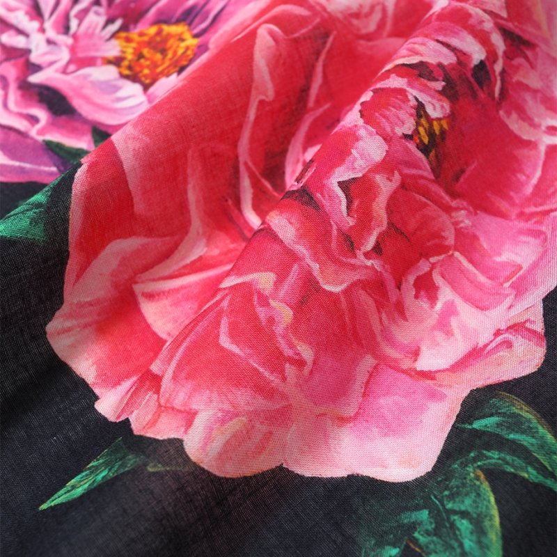 画像3: CHALLENGER/×NISHIARAI DAISHI FLOWER BANDANA（BLACK）［フラワーバンダナ-26秋冬］
