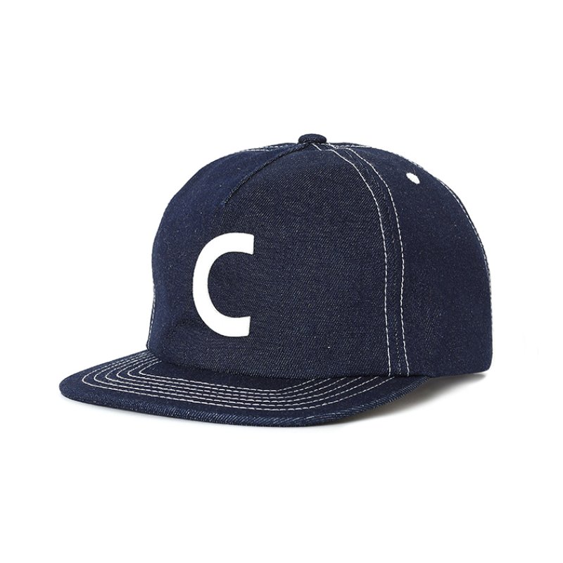 画像1: CHALLENGER/DENIM C PATCH CAP（INDIGO）［デニム"C"パッチキャップ-26秋冬］