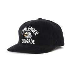 画像1: CHALLENGER/CORDUROY EAGLE CAP（BLACK）［コーデュロイイーグルキャップ-26秋冬］ (1)