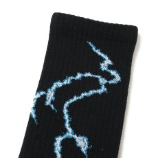 画像2: CHALLENGER/THUNDER SOCKS（BLACK）［サンダーソックス-26秋冬］ (2)