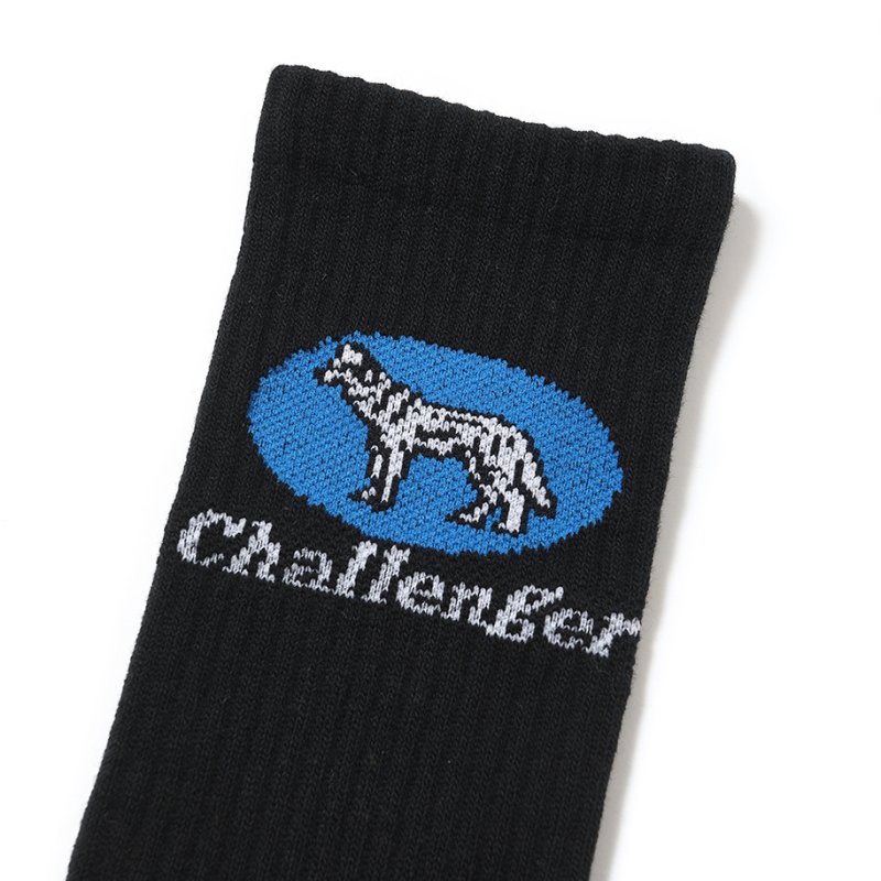 画像2: CHALLENGER/WOLF SOCKS（BLACK）［ウルフソックス-26秋冬］