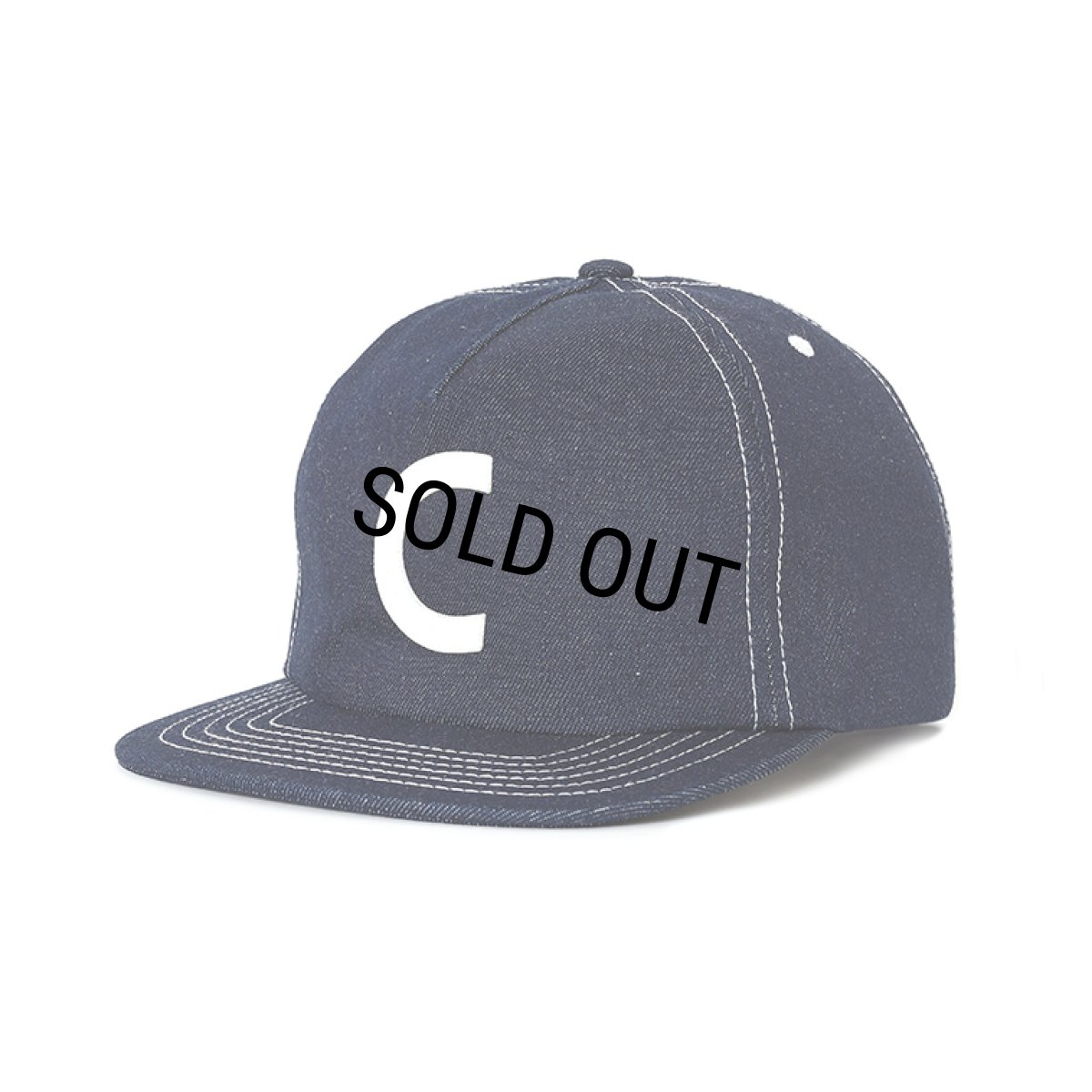 画像1: CHALLENGER/DENIM C PATCH CAP（INDIGO）［デニム"C"パッチキャップ-26秋冬］ (1)