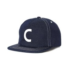 画像1: CHALLENGER/DENIM C PATCH CAP（INDIGO）［デニム"C"パッチキャップ-26秋冬］ (1)