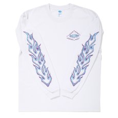 画像2: CHALLENGER/L/S FLAME TEE（WHITE）［フレイム長袖T-26秋冬］ (2)