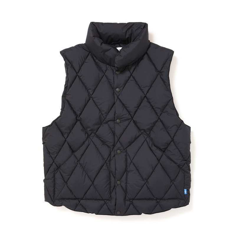 画像1: CHALLENGER/QUILTING DOWN VEST（BLACK）［キルティングダウンベスト-26秋冬］