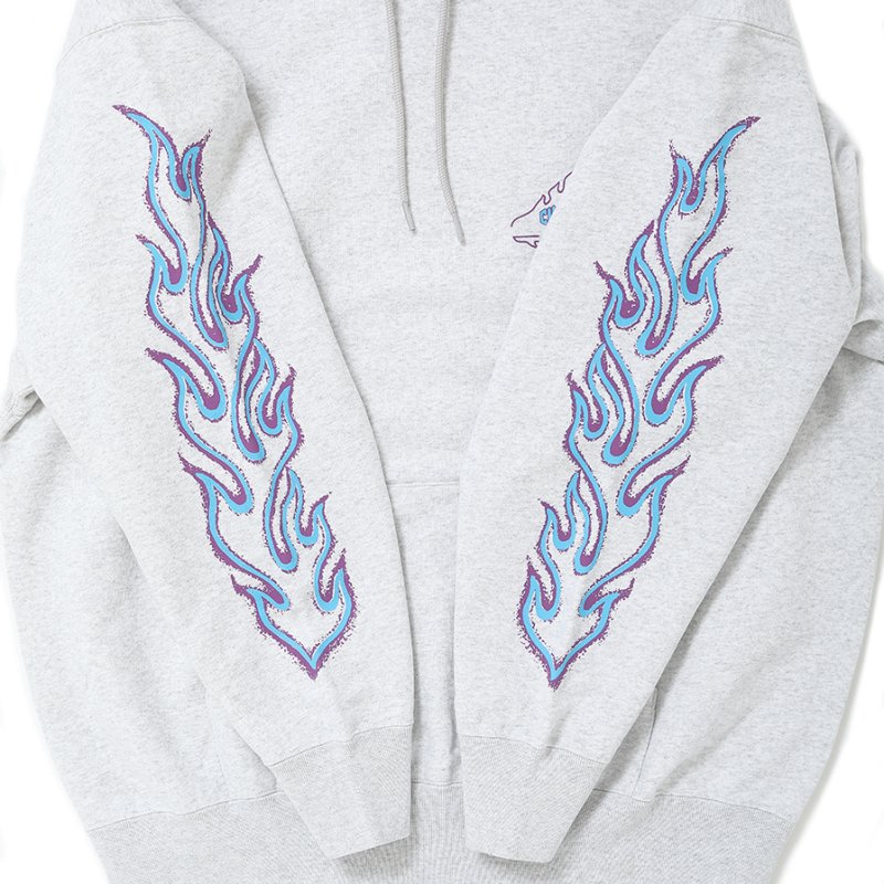 画像2: CHALLENGER/FLAME HOODIE（GRAY）［フレイムフーディー-26秋冬］