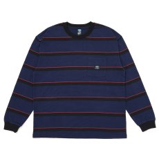 画像1: CHALLENGER/L/S AUTHENTIC BORDER TEE（NAVY）［オーセンティックボーダー長袖T-26秋冬］ (1)