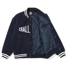 画像3: CHALLENGER/LOGO MELTON STADIUM JACKET（NAVY）［ロゴメルトンスタジャン-26秋冬］ (3)