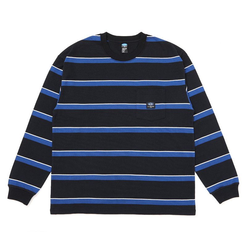 画像1: CHALLENGER/L/S AUTHENTIC BORDER TEE（BLACK）［オーセンティックボーダー長袖T-26秋冬］