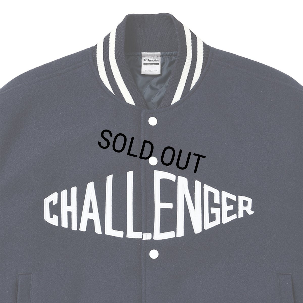 画像4: CHALLENGER/LOGO MELTON STADIUM JACKET（NAVY）［ロゴメルトンスタジャン-26秋冬］ (4)