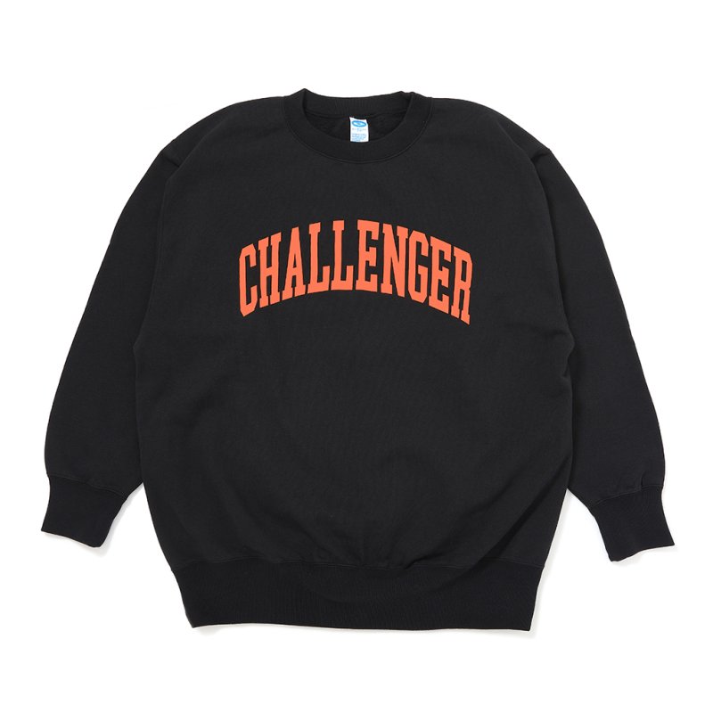 画像1: CHALLENGER/COLLEGE C/N SWEAT（BLACK）［カレッジスウェット-26秋冬］