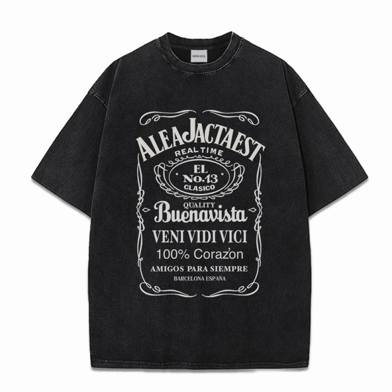 画像1: BUENA VISTA/AJE pigment tee（BLACK）［ピグメントT-26春夏］