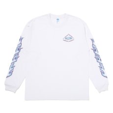 画像1: CHALLENGER/L/S FLAME TEE（WHITE）［フレイム長袖T-26秋冬］ (1)