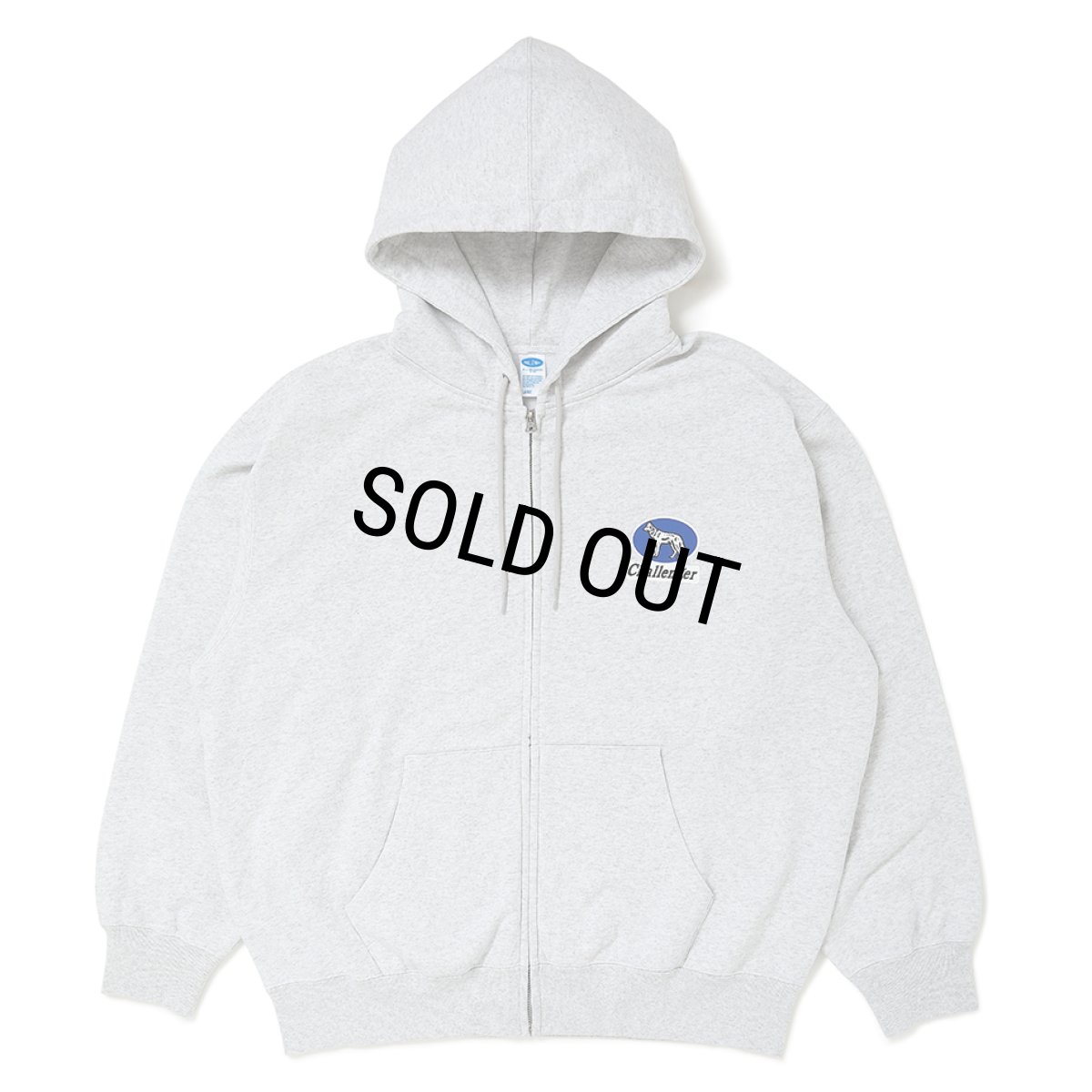 画像1: CHALLENGER/WOLF ZIP HOODIE（GRAY）［ウルフジップフーディー-26秋冬］ (1)