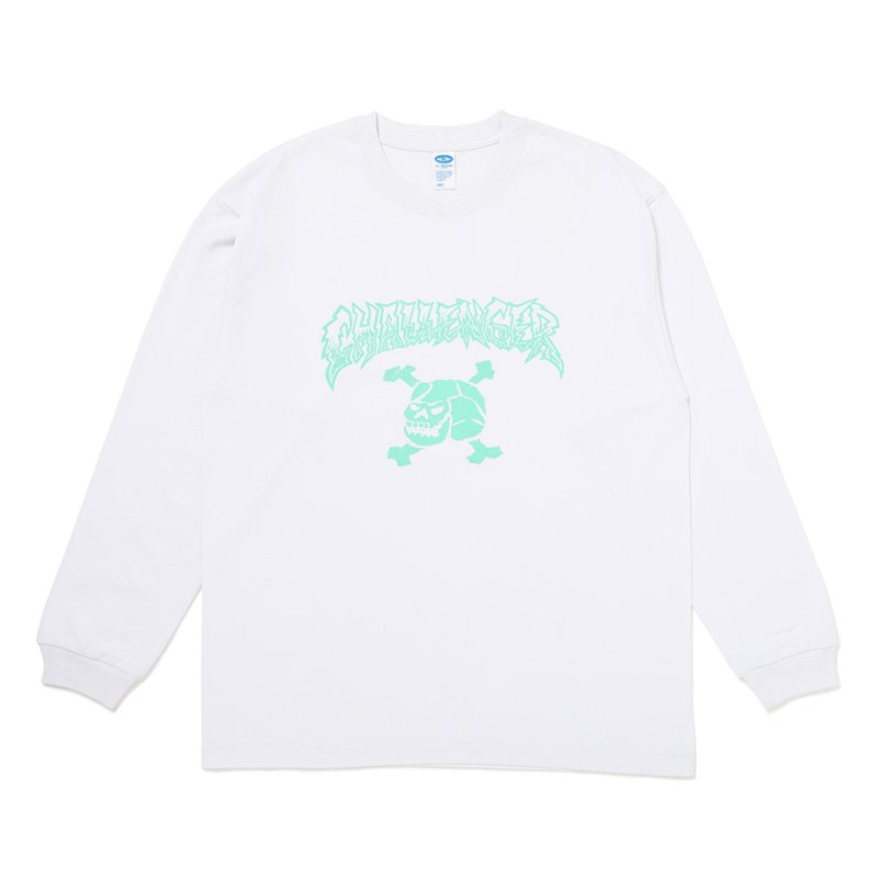 画像1: CHALLENGER/L/S SKULL TEE（WHITE）［スカル長袖T-26秋冬］