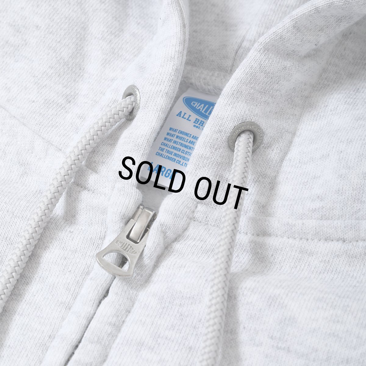 画像3: CHALLENGER/WOLF ZIP HOODIE（GRAY）［ウルフジップフーディー-26秋冬］ (3)