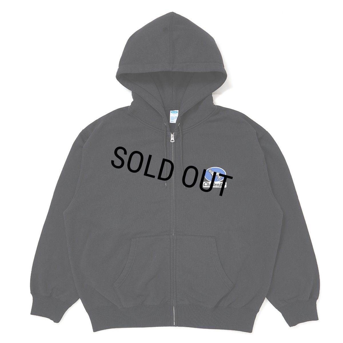画像1: CHALLENGER/WOLF ZIP HOODIE（BLACK）［ウルフジップフーディー-26秋冬］ (1)