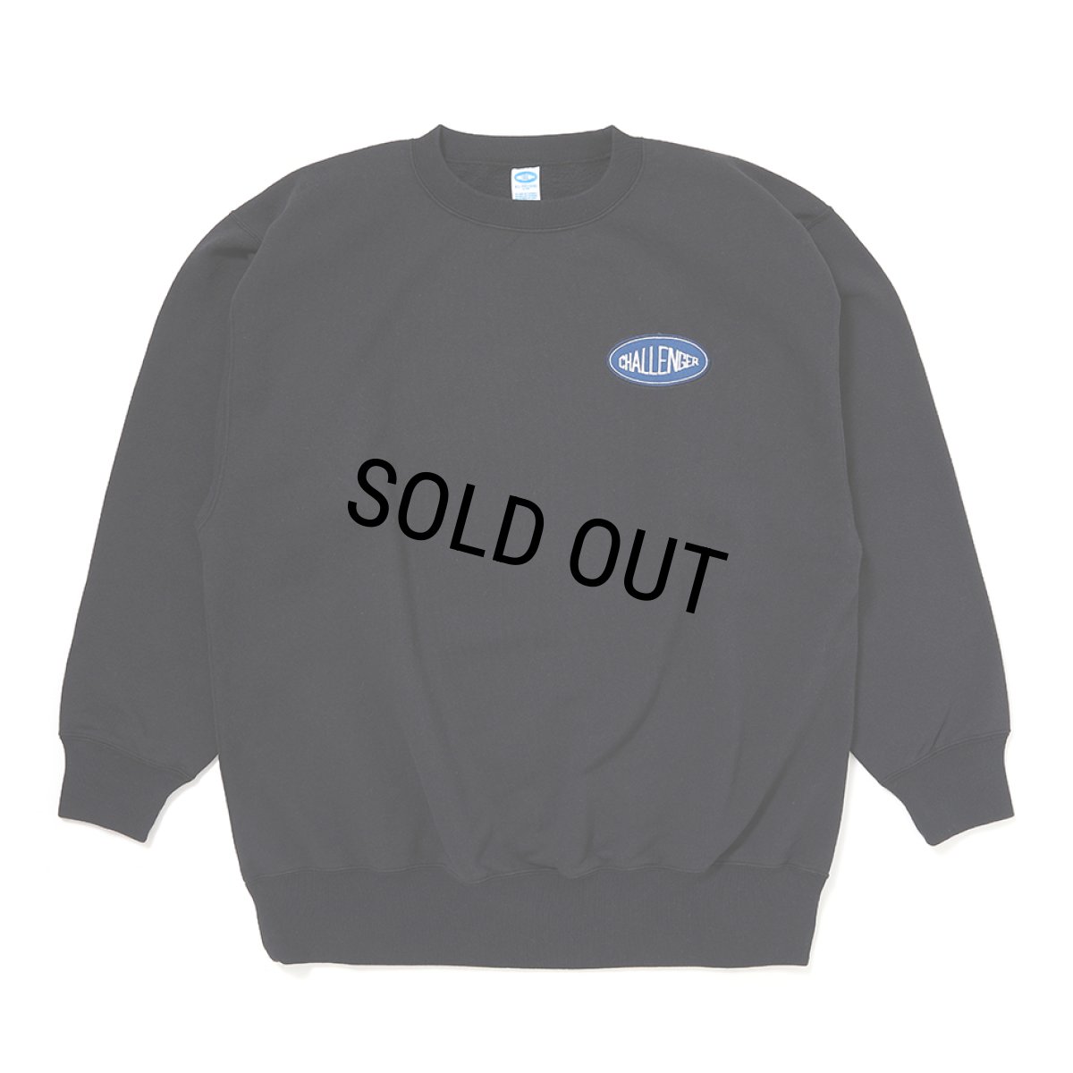 画像1: CHALLENGER/C/N LOGO PATCH SWEAT（BLACK）［ロゴパッチスウェット-26秋冬］ (1)