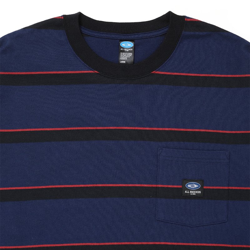 CHALLENGER/L/S AUTHENTIC BORDER TEE（NAVY）［オーセンティック