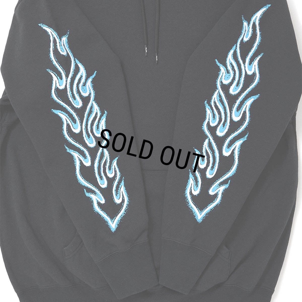 画像3: CHALLENGER/FLAME HOODIE（BLACK）［フレイムフーディー-26秋冬］ (3)