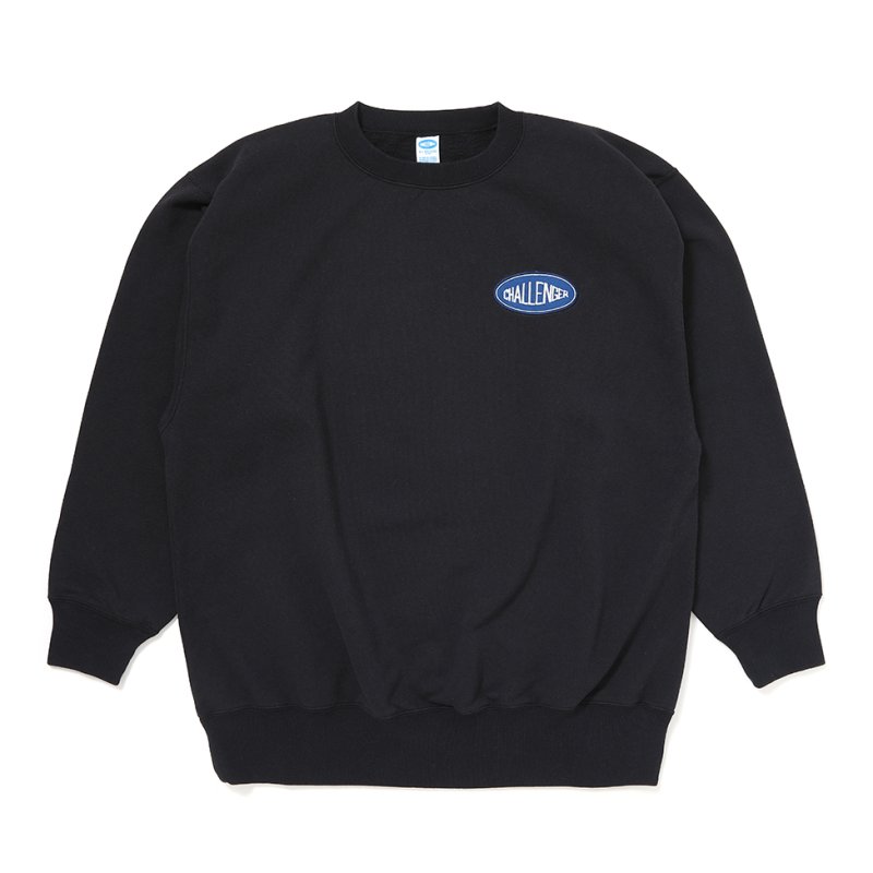 画像1: CHALLENGER/C/N LOGO PATCH SWEAT（BLACK）［ロゴパッチスウェット-26秋冬］