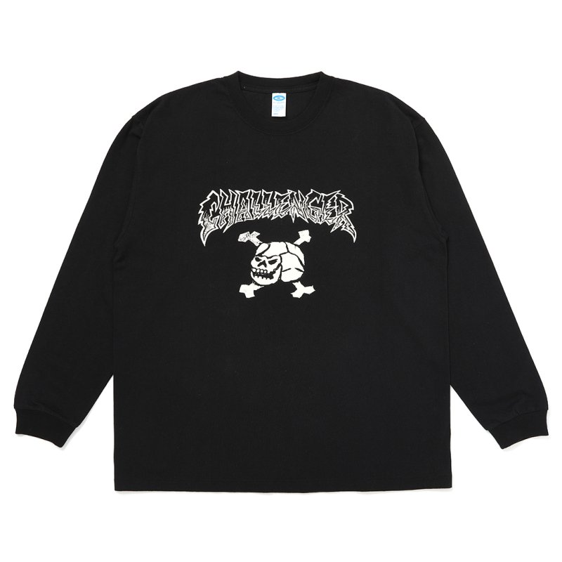 画像1: CHALLENGER/L/S SKULL TEE（BLACK）［スカル長袖T-26秋冬］
