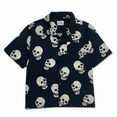 画像1: BUENA VISTA/Skull patterned s/s shirt（BLACK）［スカルオープンカラーシャツ-26春夏］ (1)