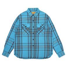 画像1: CHALLENGER/CLASSIC PLAID SHIRT（TURQUOISE）［クラシックチェックシャツ-26秋冬］ (1)