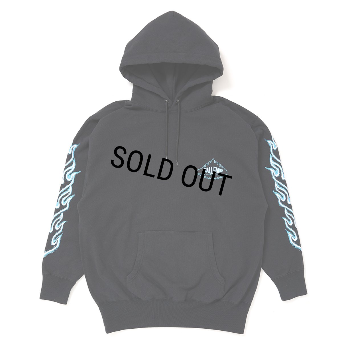 画像1: CHALLENGER/FLAME HOODIE（BLACK）［フレイムフーディー-26秋冬］ (1)
