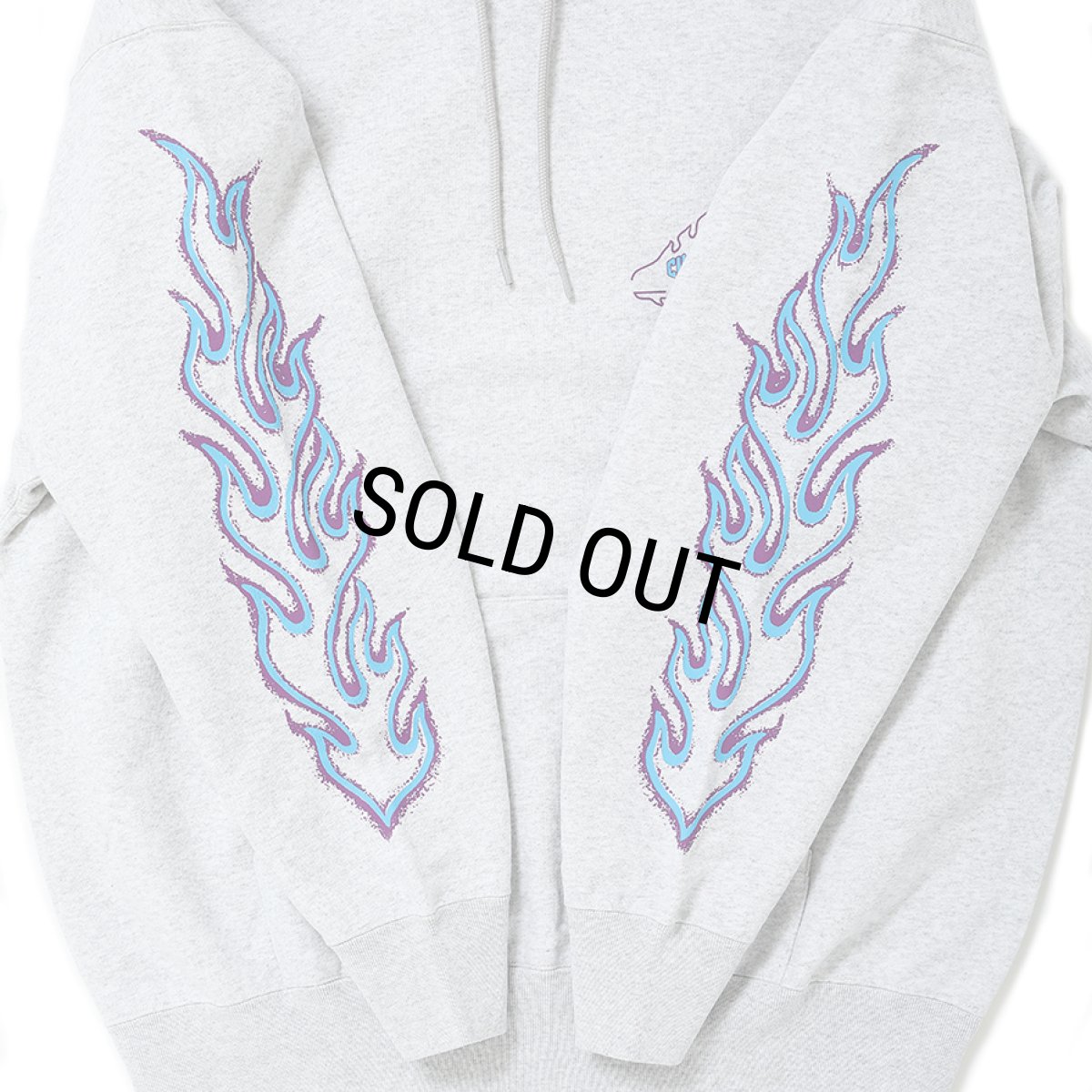 画像2: CHALLENGER/FLAME HOODIE（GRAY）［フレイムフーディー-26秋冬］ (2)