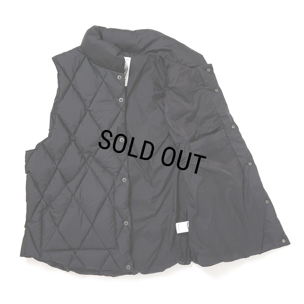 画像3: CHALLENGER/QUILTING DOWN VEST（BLACK）［キルティングダウンベスト-26秋冬］ (3)