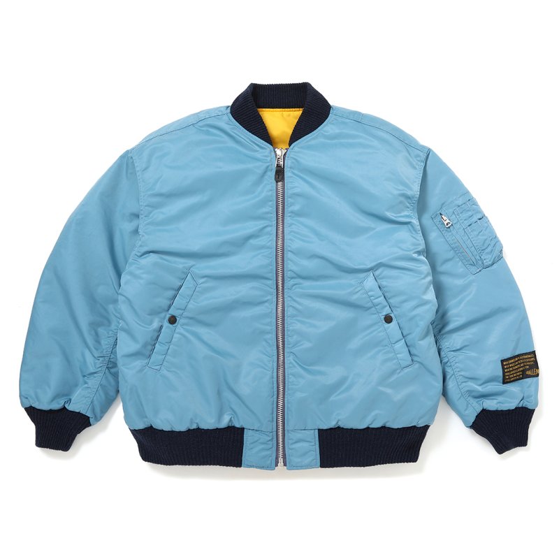 画像1: CHALLENGER/REVERSIBLE MA-1 JACKET（BLUE GRAY/YELLOW）［リバーシブルMA-1 JKT-26秋冬］