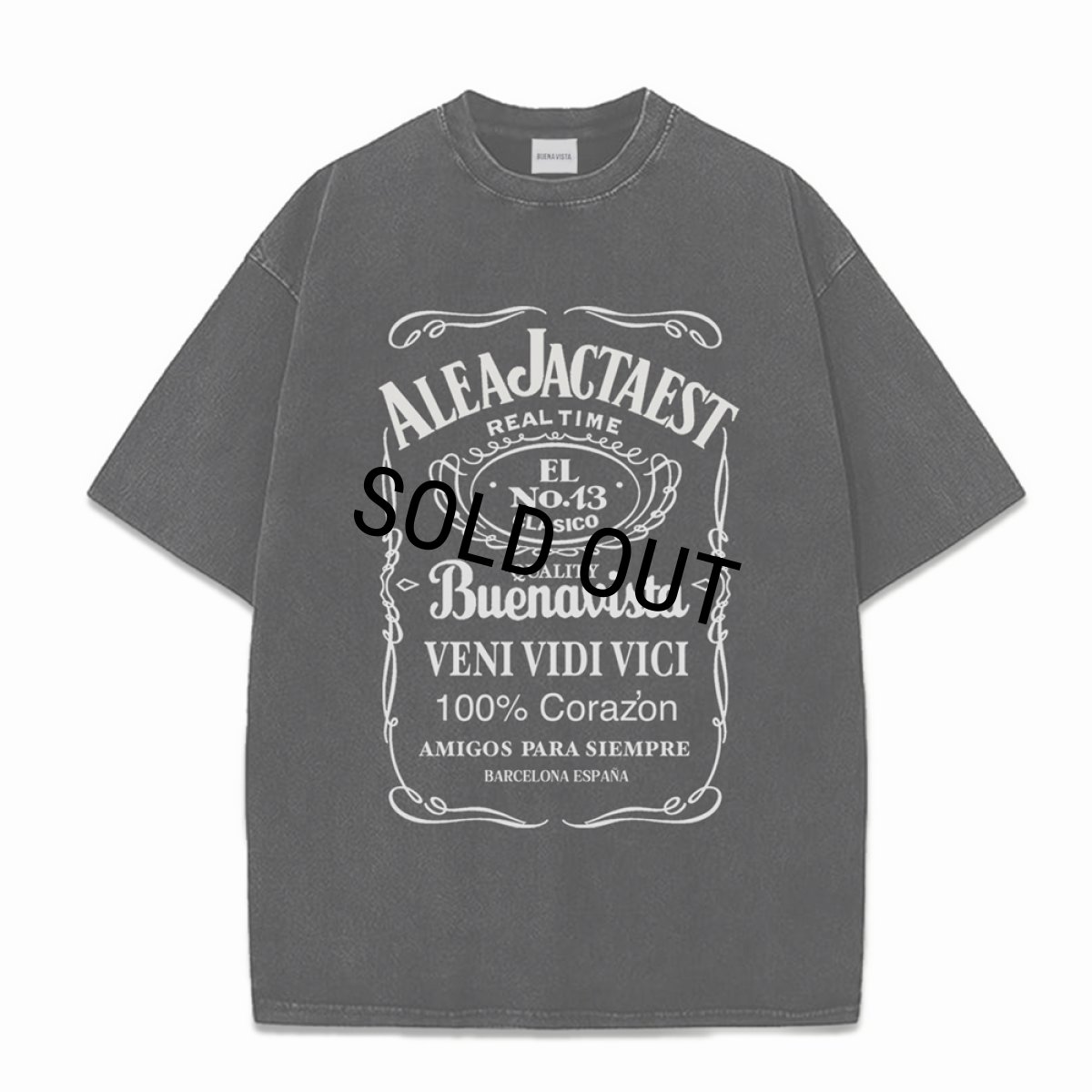画像1: BUENA VISTA/AJE pigment tee（BLACK）［ピグメントT-26春夏］ (1)