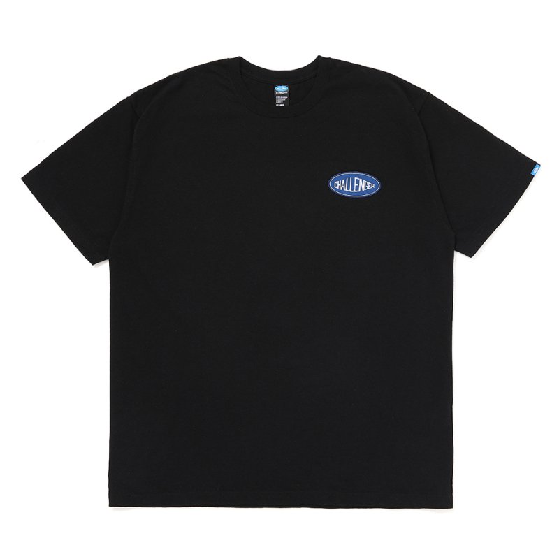 画像1: CHALLENGER/LOGO PATCH TEE（BLACK）［ロゴパッチT-26秋冬］