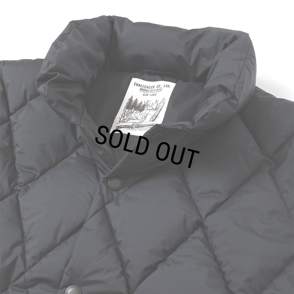 画像5: CHALLENGER/QUILTING DOWN VEST（BLACK）［キルティングダウンベスト-26秋冬］ (5)