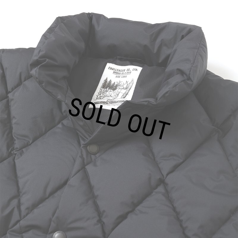 CHALLENGER/QUILTING DOWN VEST（BLACK）［キルティングダウンベスト