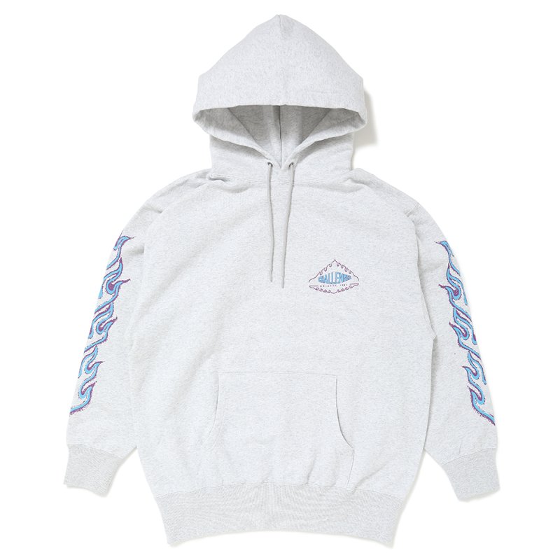 画像1: CHALLENGER/FLAME HOODIE（GRAY）［フレイムフーディー-26秋冬］