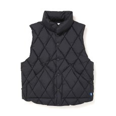 画像1: CHALLENGER/QUILTING DOWN VEST（BLACK）［キルティングダウンベスト-26秋冬］ (1)