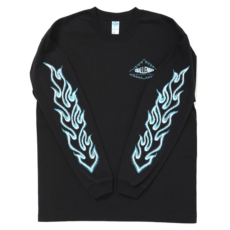 画像3: CHALLENGER/L/S FLAME TEE（BLACK）［フレイム長袖T-26秋冬］