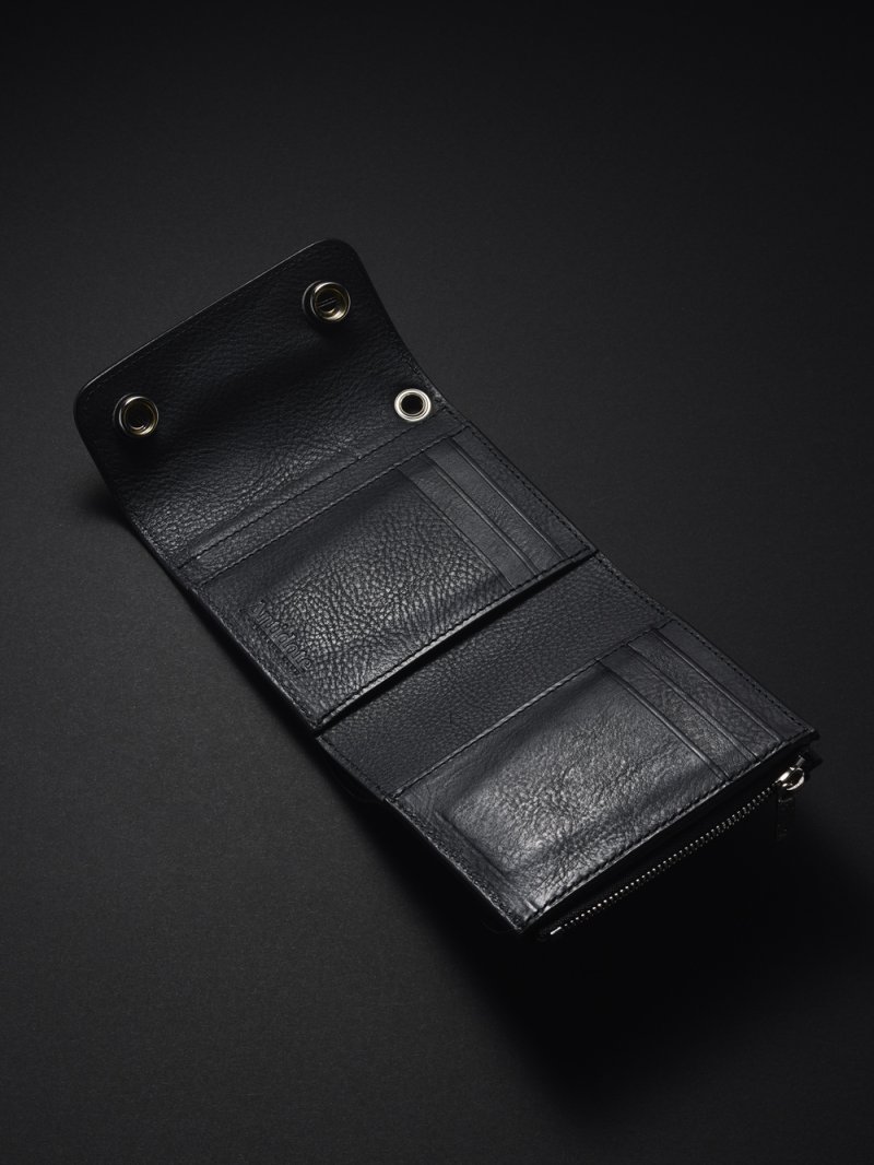 画像2: ANTIDOTE BUYERS CLUB/Trifold Wallet（Black/Grain Leather）