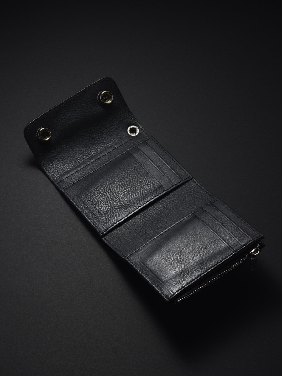 画像3: ANTIDOTE BUYERS CLUB/Trifold Wallet（Black/Grain Leather） (3)