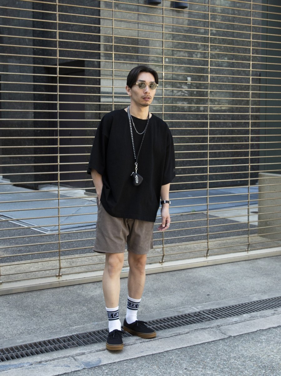 画像3: CALEE/JACQUARD PILE LINE SOCKS（WHITE/BLACK）［ラインソックス-26春夏］ (3)