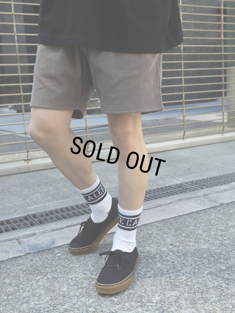画像4: CALEE/JACQUARD PILE LINE SOCKS（WHITE/BLACK）［ラインソックス-26春夏］ (4)