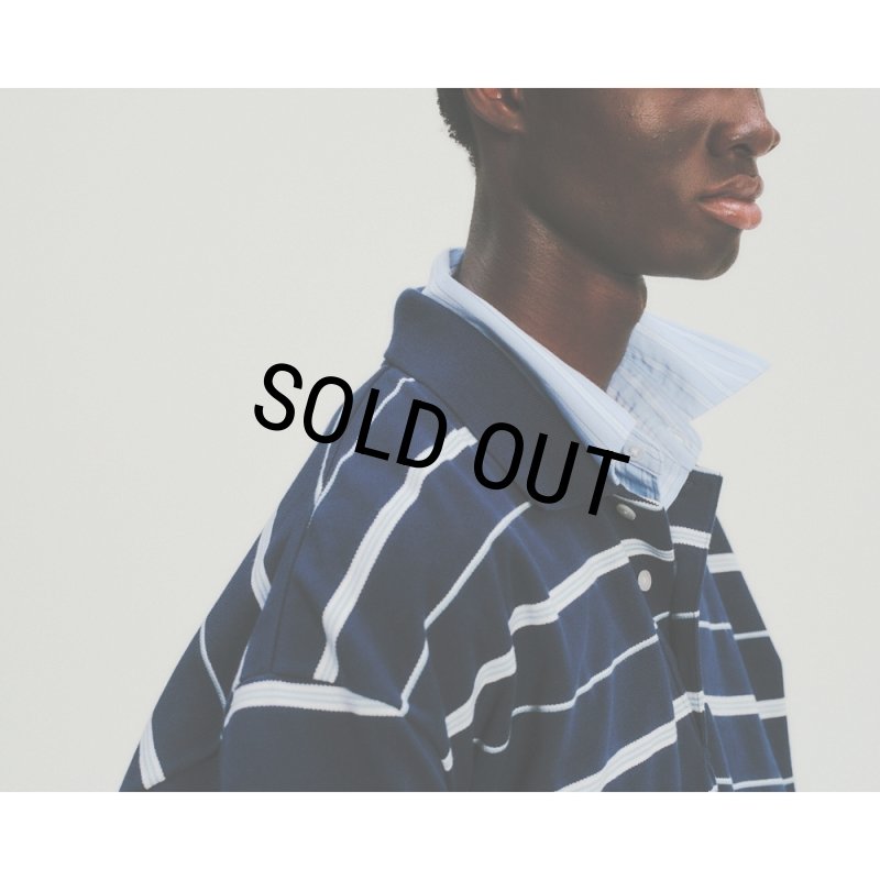 【新品】KYOU ROESIE's 26AW ボーダーポロシャツ ネイビー 2 COOTIE PRODUCTIONS/Moss Stitch Border S/S Polo（Navy）［ボーダー