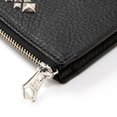 画像4: CALEE/STUDS LEATHER ZIP MULTI LONG WALLET（BLACK）［レザージップマルチロングウォレット-26春夏］ (4)