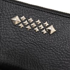 画像3: CALEE/STUDS LEATHER ZIP MULTI LONG WALLET（BLACK）［レザージップマルチロングウォレット-26春夏］ (3)