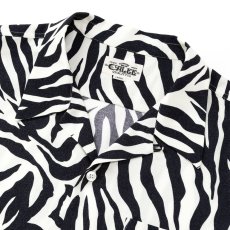 画像3: CALEE/ZEBRA FLAME PATTERN S/S SH（BLACK/RED）［ゼブラフレイムシャツ-26春夏］ (3)