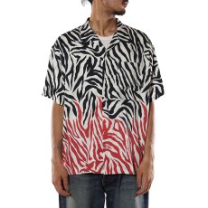 画像8: CALEE/ZEBRA FLAME PATTERN S/S SH（BLACK/RED）［ゼブラフレイムシャツ-26春夏］ (8)