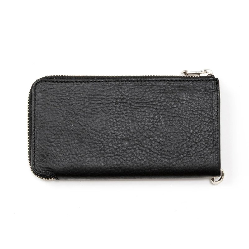 画像2: CALEE/STUDS LEATHER ZIP MULTI LONG WALLET（BLACK）［レザージップマルチロングウォレット-26春夏］