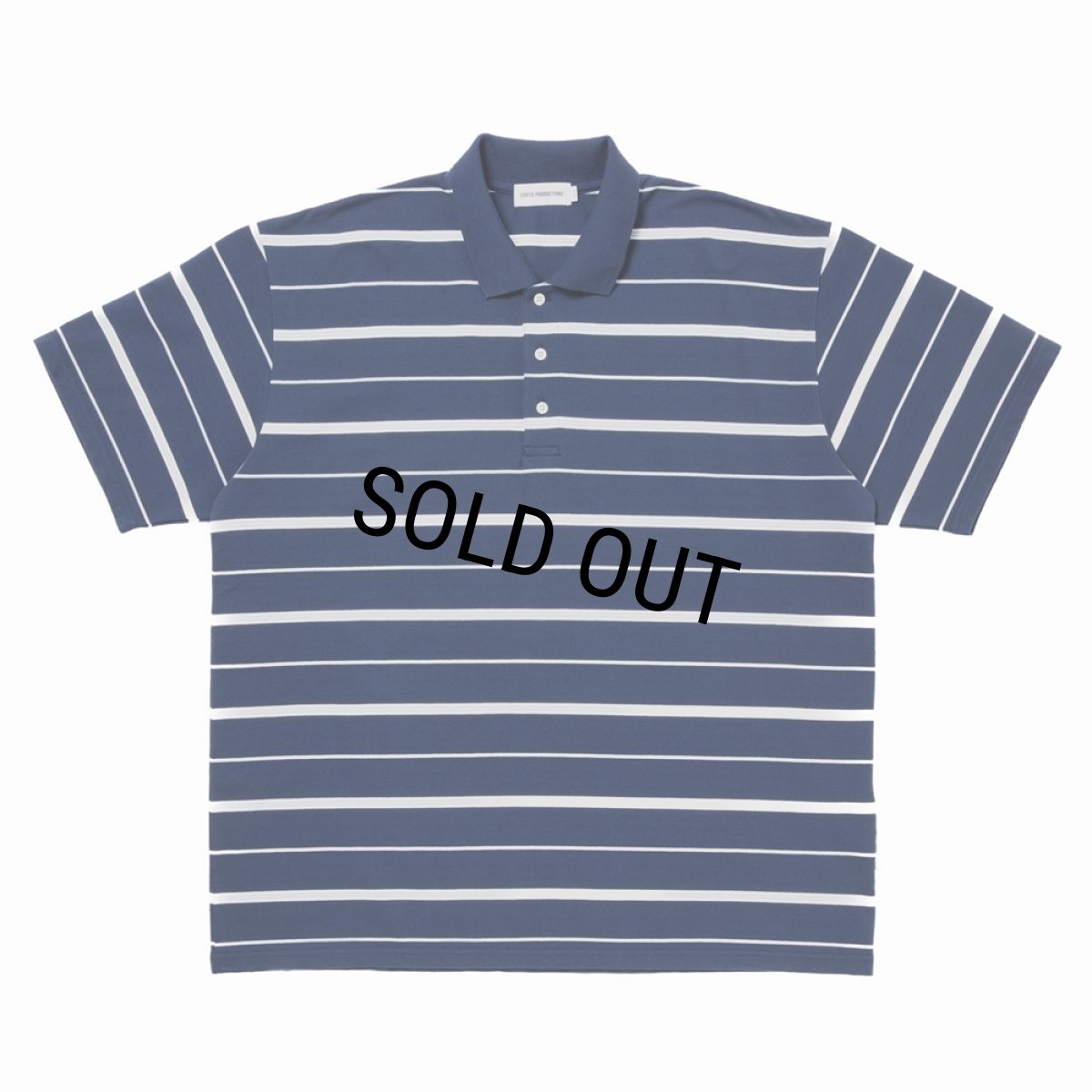 画像1: COOTIE PRODUCTIONS/Moss Stitch Border S/S Polo（Navy）［ボーダーポロ-26春夏］ (1)